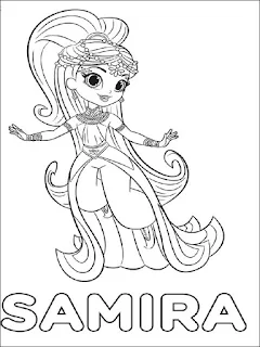 Shimmer and shine party free printable coloring pages