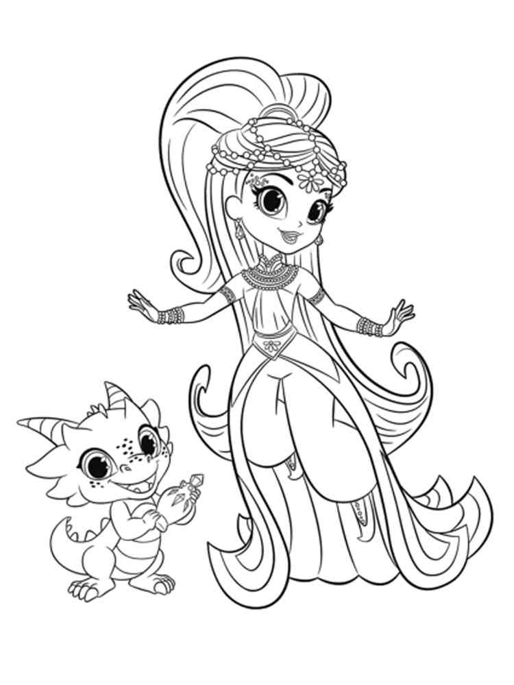 Shimmer and shine coloring pages free printable shimmer and shine coloring pages