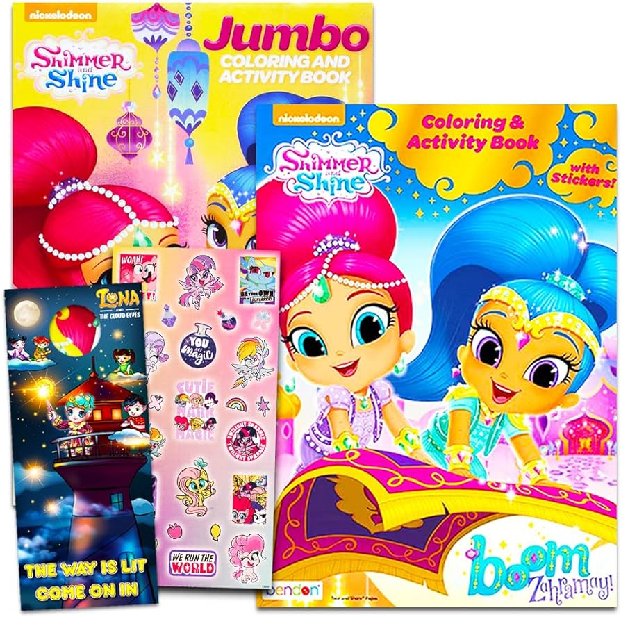 Shimmer and shine coloring book bundle set