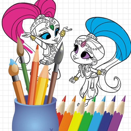 Shimmer shine coloring book by ernest mwaura