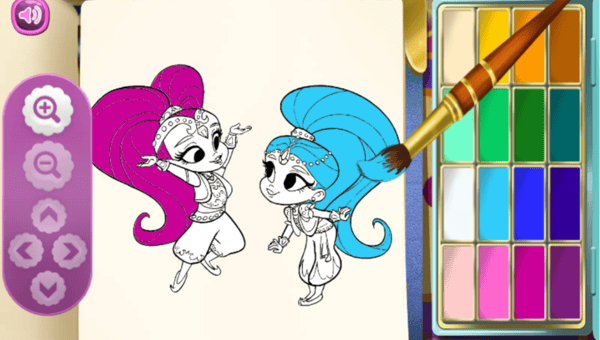 Shimmer and shine coloring book ðï play now on