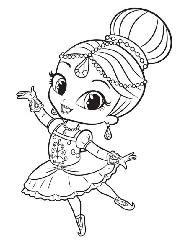 Marvelous picture of shimmer and shine coloring pages