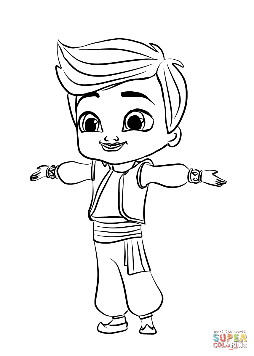 Kaz from shimmer and shine coloring page free printable coloring pages