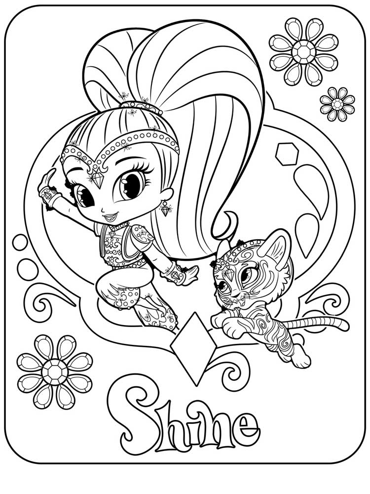 Shimmer and shine coloring pages