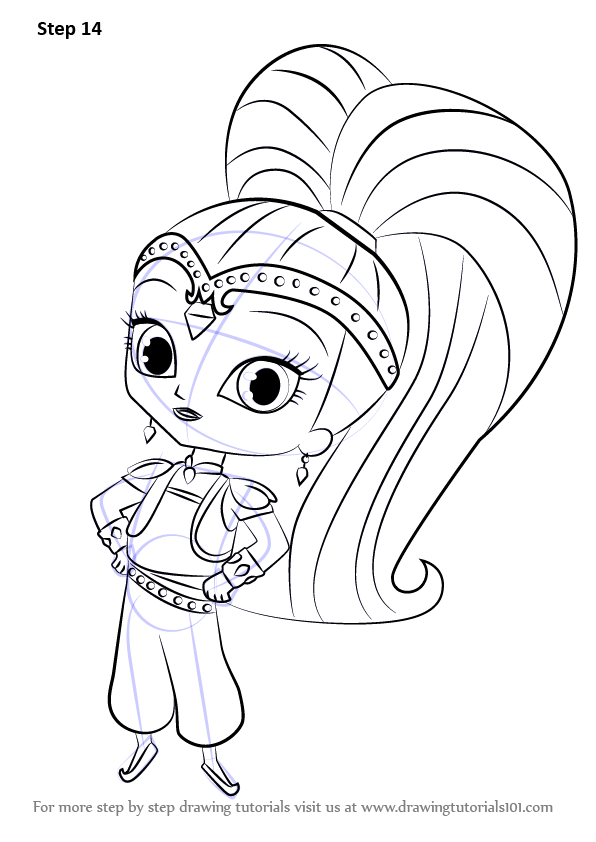 How to draw shine from shimmer and shine shimmer and shine step by step