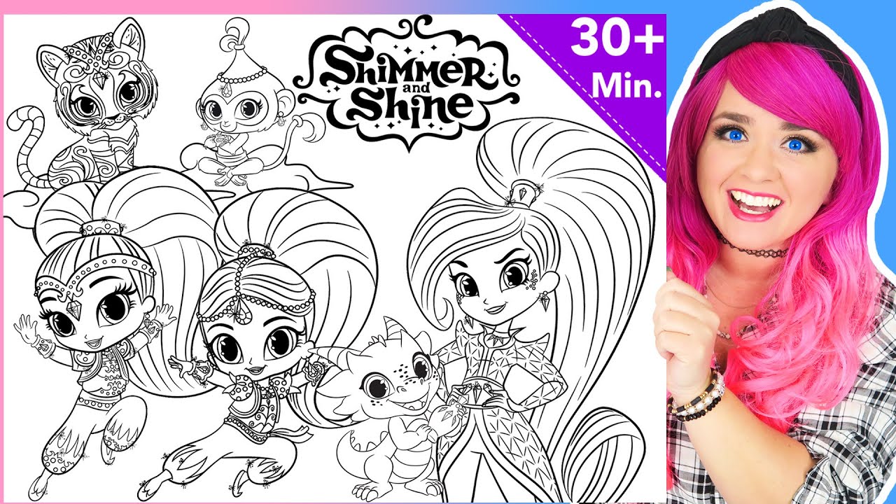 Coloring shimmer and shine pets coloring pages shimmer tala shine nahal zeta nazboo