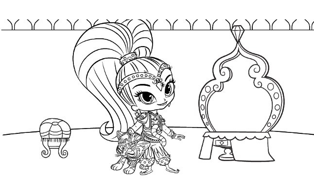 Shimmer and shine coloring pages