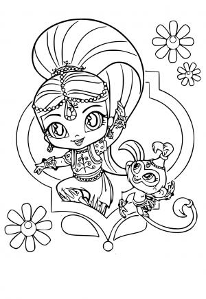 Free printable shimmer and shine coloring pages for adults and kids