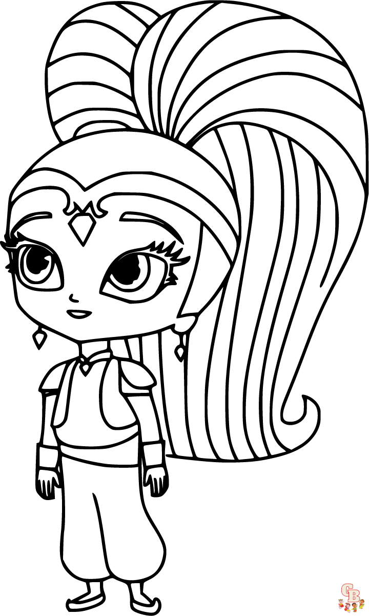 Explore the world of shimmer and shine coloring pages