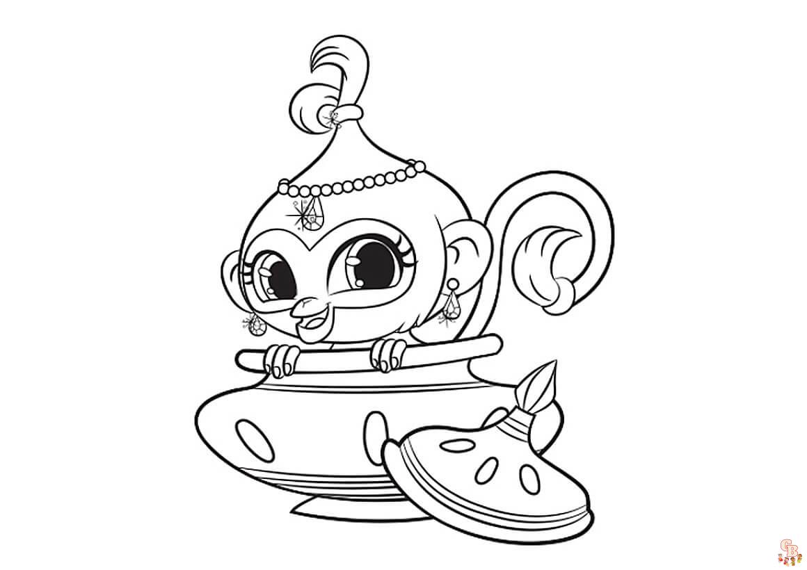 Explore the world of shimmer and shine coloring pages