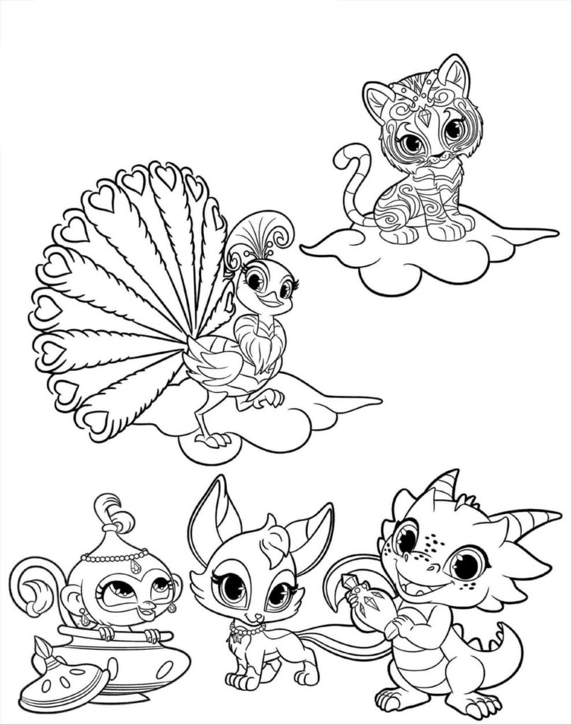 Shimmer and shine coloring pages print for free best collection