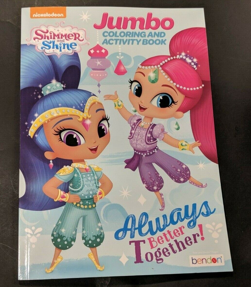 Nickelodeon shimmer and shine coloring book always better together pages