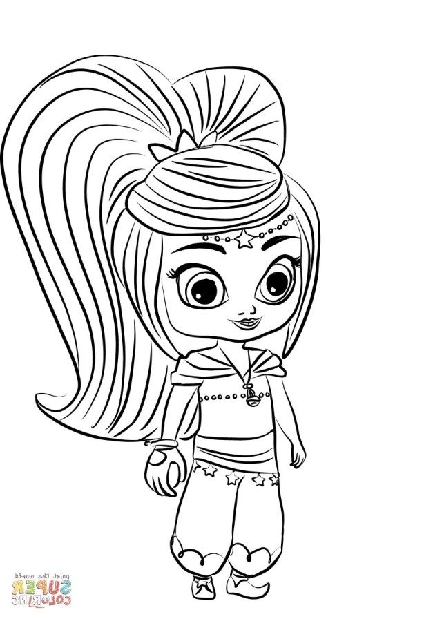 Marvelous picture of shimmer and shine coloring pages