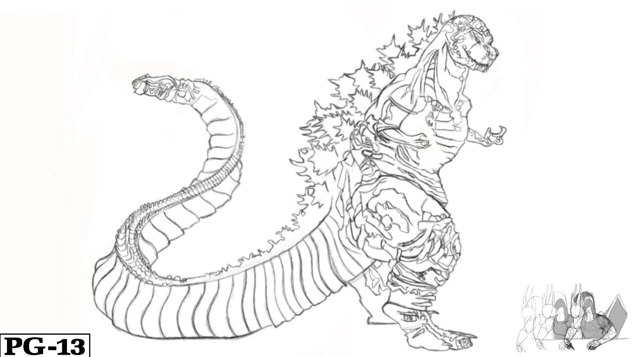 Drawing tutorial shin gojira part