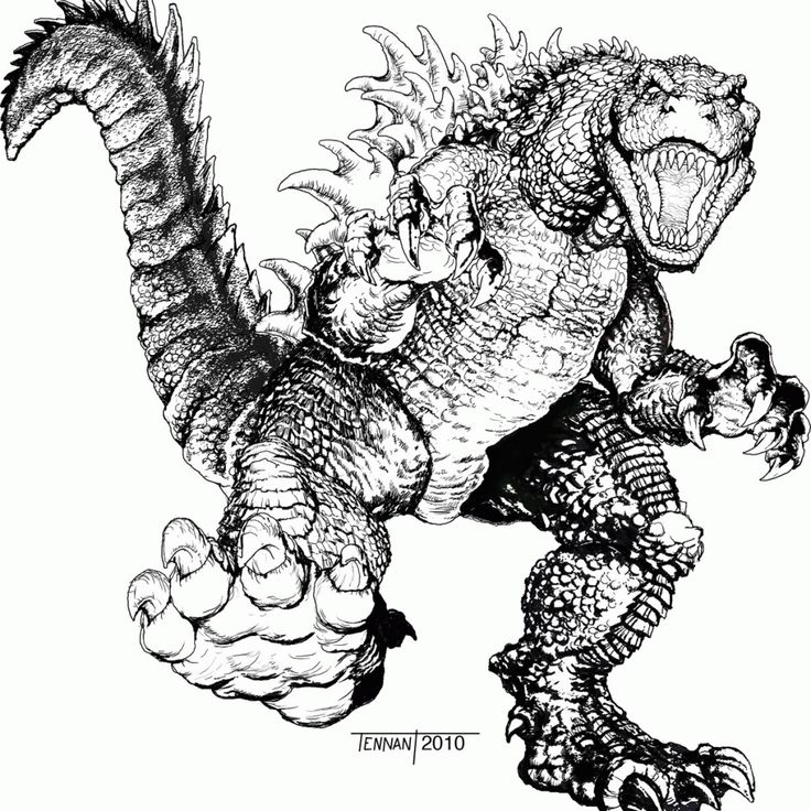 Download or print this amazing coloring page new godzilla coloring page free printable câ cartoon coloring pages monster coloring pages avengers coloring pages