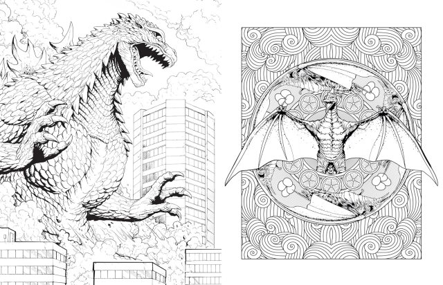 Godzilla the official coloring book ing from titan books