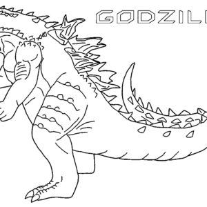 Godzilla coloring pages printable for free download