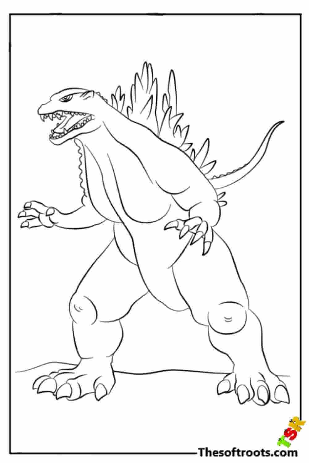 Godzilla coloring pages kids coloring pages