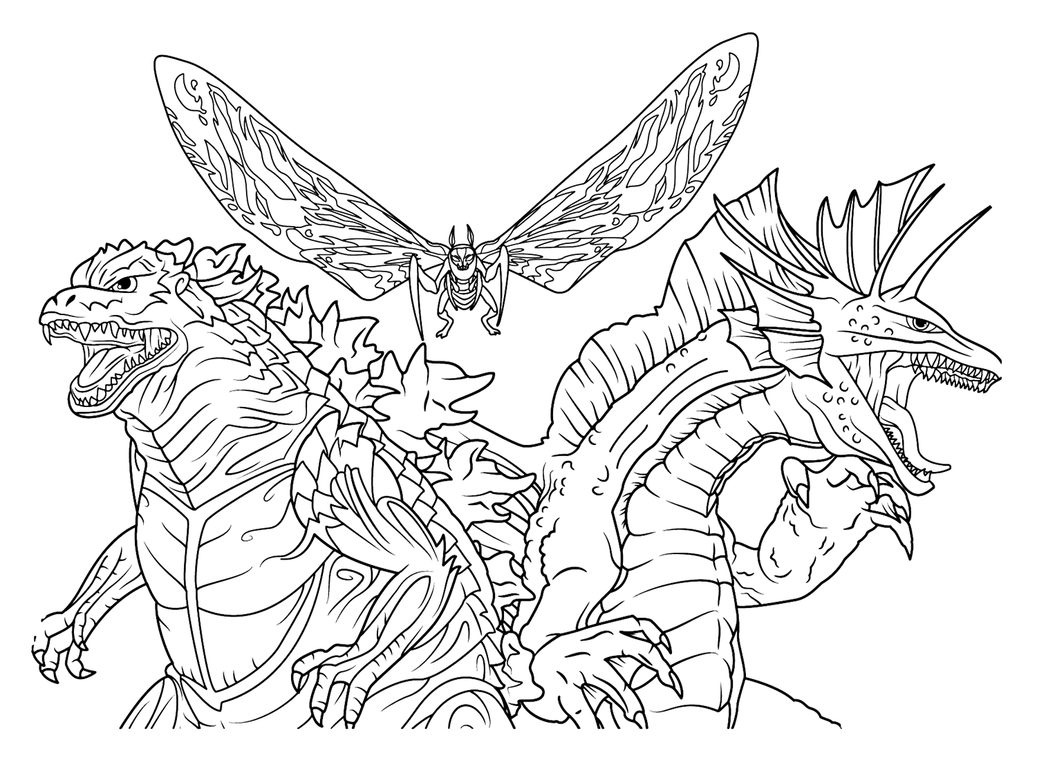 Godzilla coloring pages