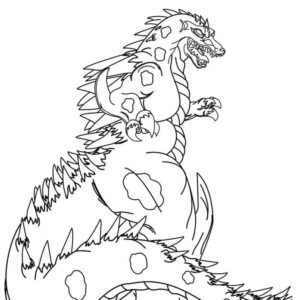 Godzilla coloring pages printable for free download