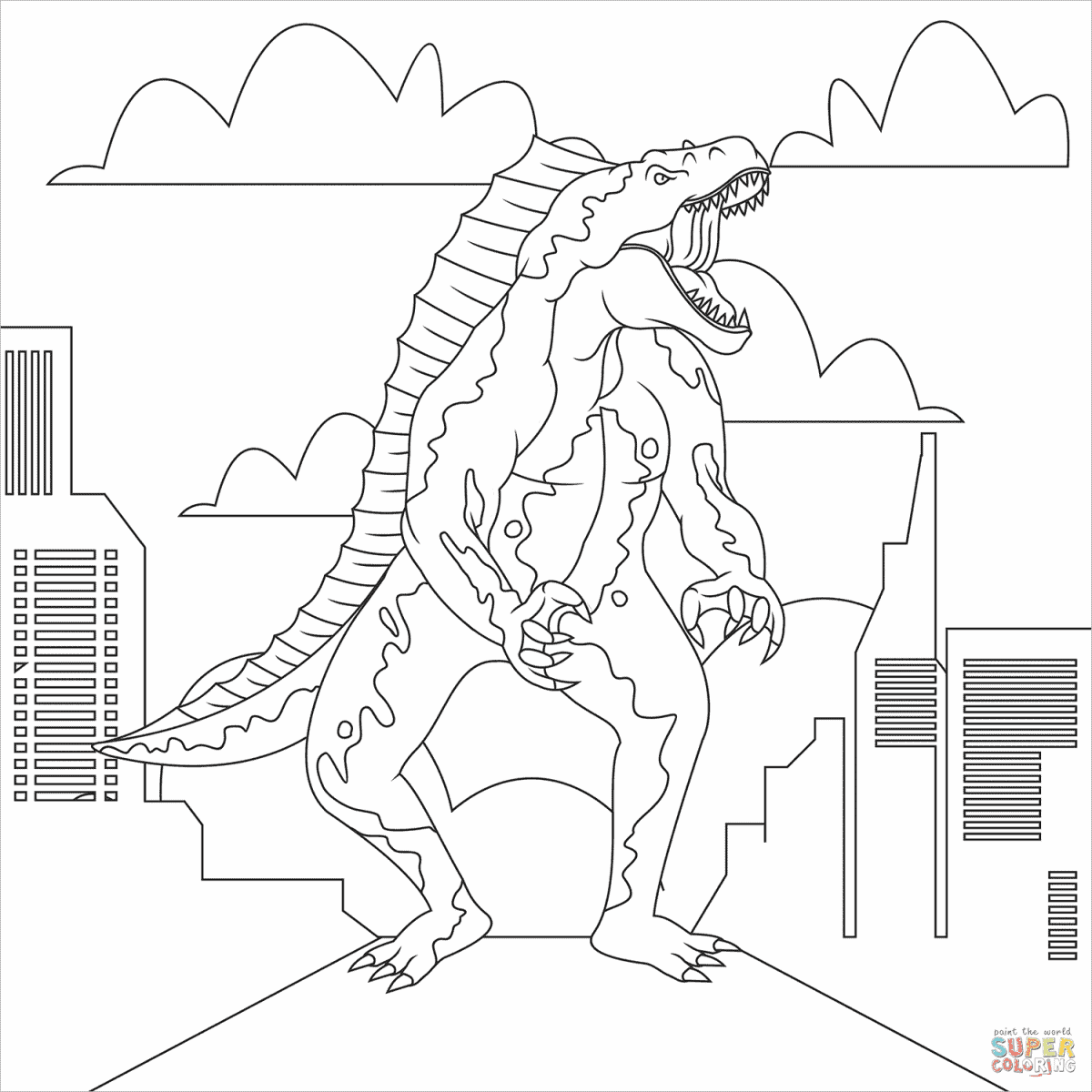 Free godzilla coloring pages