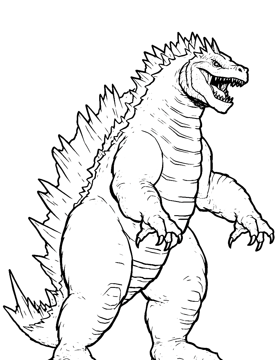 Godzilla coloring pages free printable sheets