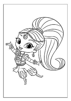 Printable shimmer and shine coloring pages collection for kids by kido corners