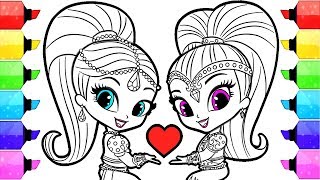 Shimmer and shine coloring pages how to draw and color shimmer and shine coloring book pages