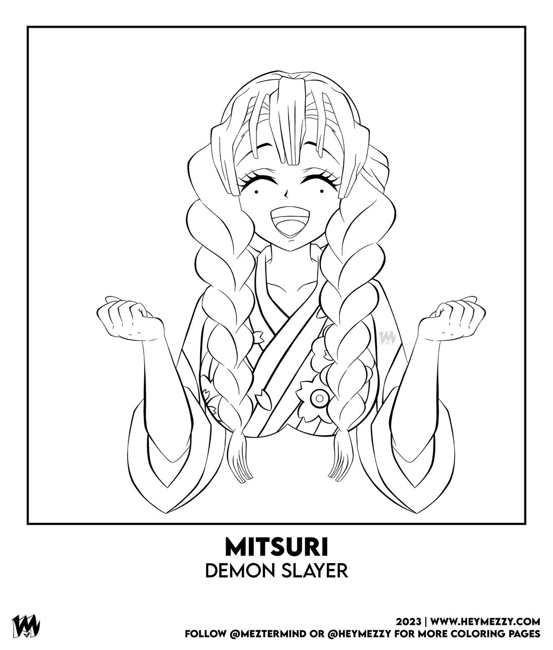 Mitsuri coloring page â meztermind