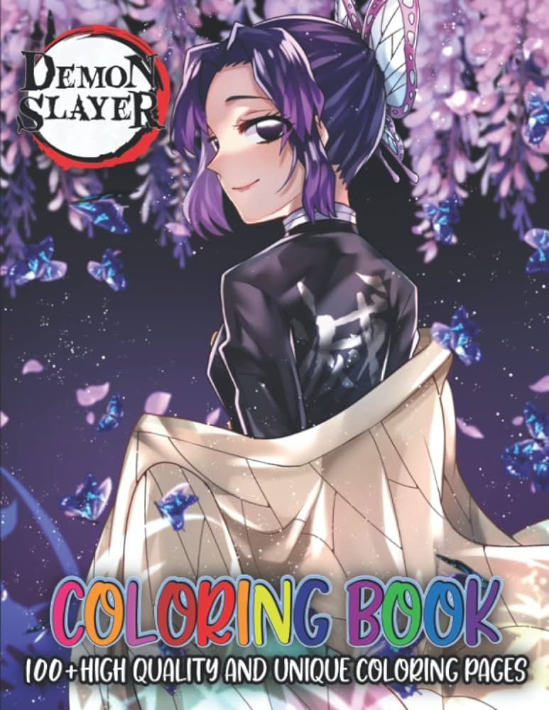 Dãmon slayer coloring book awesome pages of dãmon slayer characters nezuko tanjiro kanao shinobu and iconic scenes in dãmon slayer great gift for kids teens adults and all fans satoru