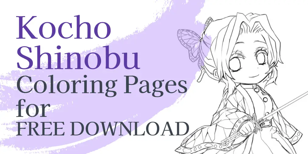 Shinobu kocho coloring pages free printable by japanese creators