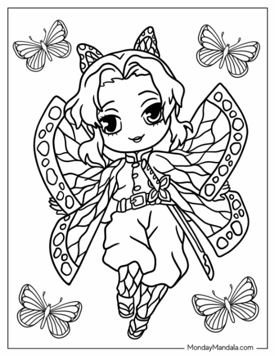 Demon slayer coloring pages free pdf printables