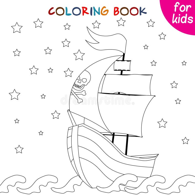 Pirate ship coloring stock illustrations â pirate ship coloring stock illustrations vectors clipart