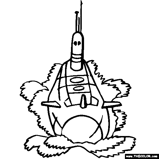 Boat ship speedboat sailboat battleship subarine online coloring pages