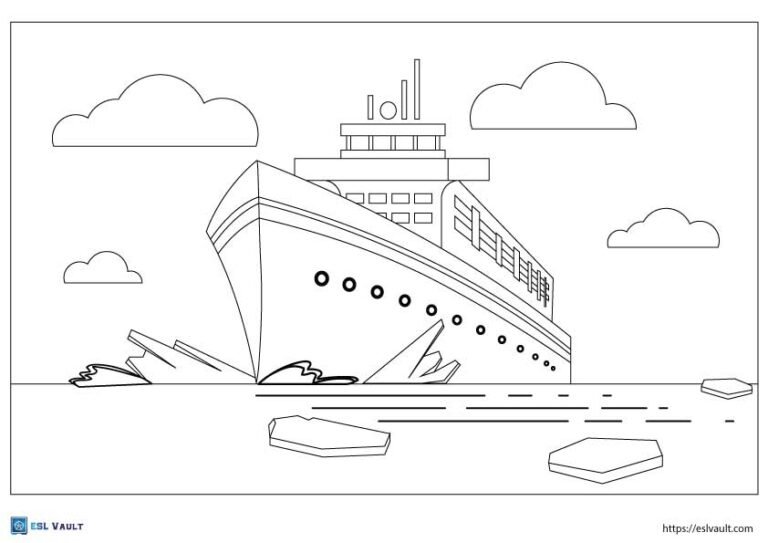 Free ship coloring pages