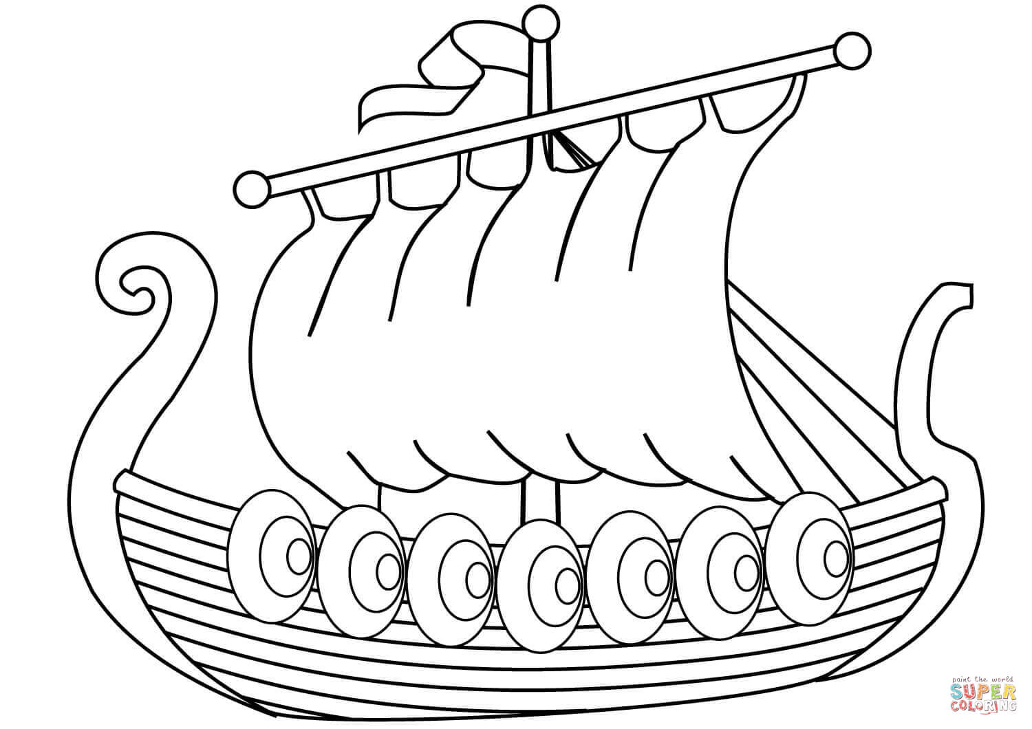 Free printable viking longboat template