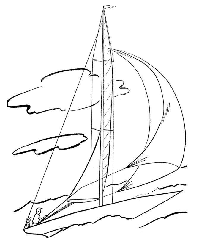 Bluebonkers sailboat coloring pages