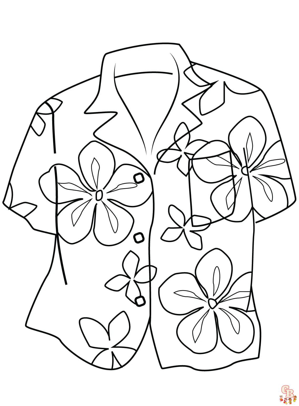 Printable shirt coloring pages free for kids and adults