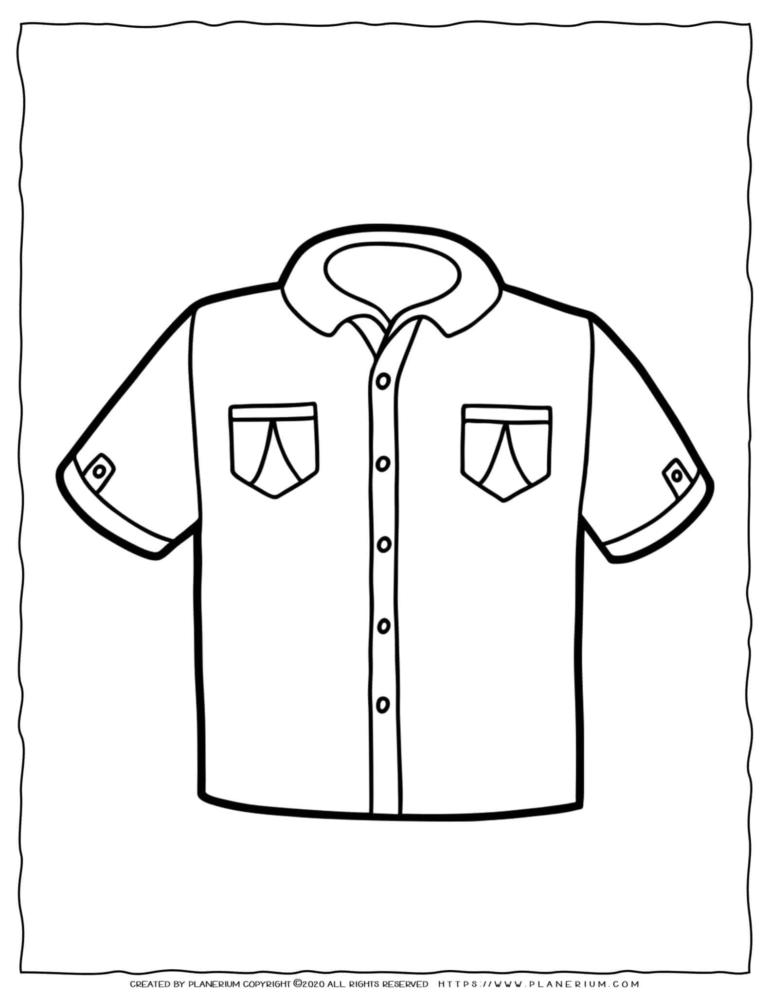 Clothes coloring page