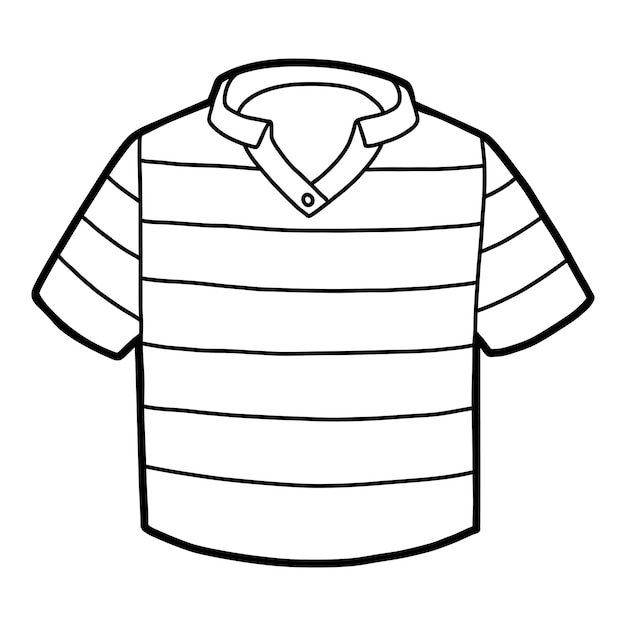 Premium vector coloring book polo tshirt