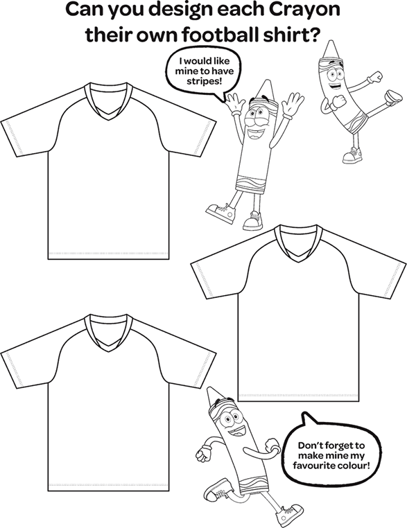 Design your own soccer shirt coloring page