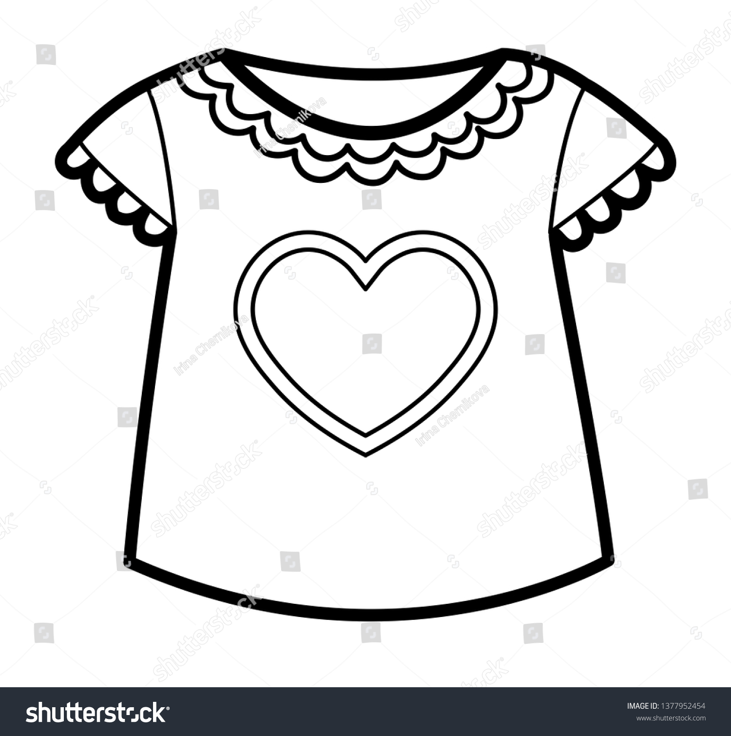 Coloring book children tshirt vector cartoon stock vector royalty free