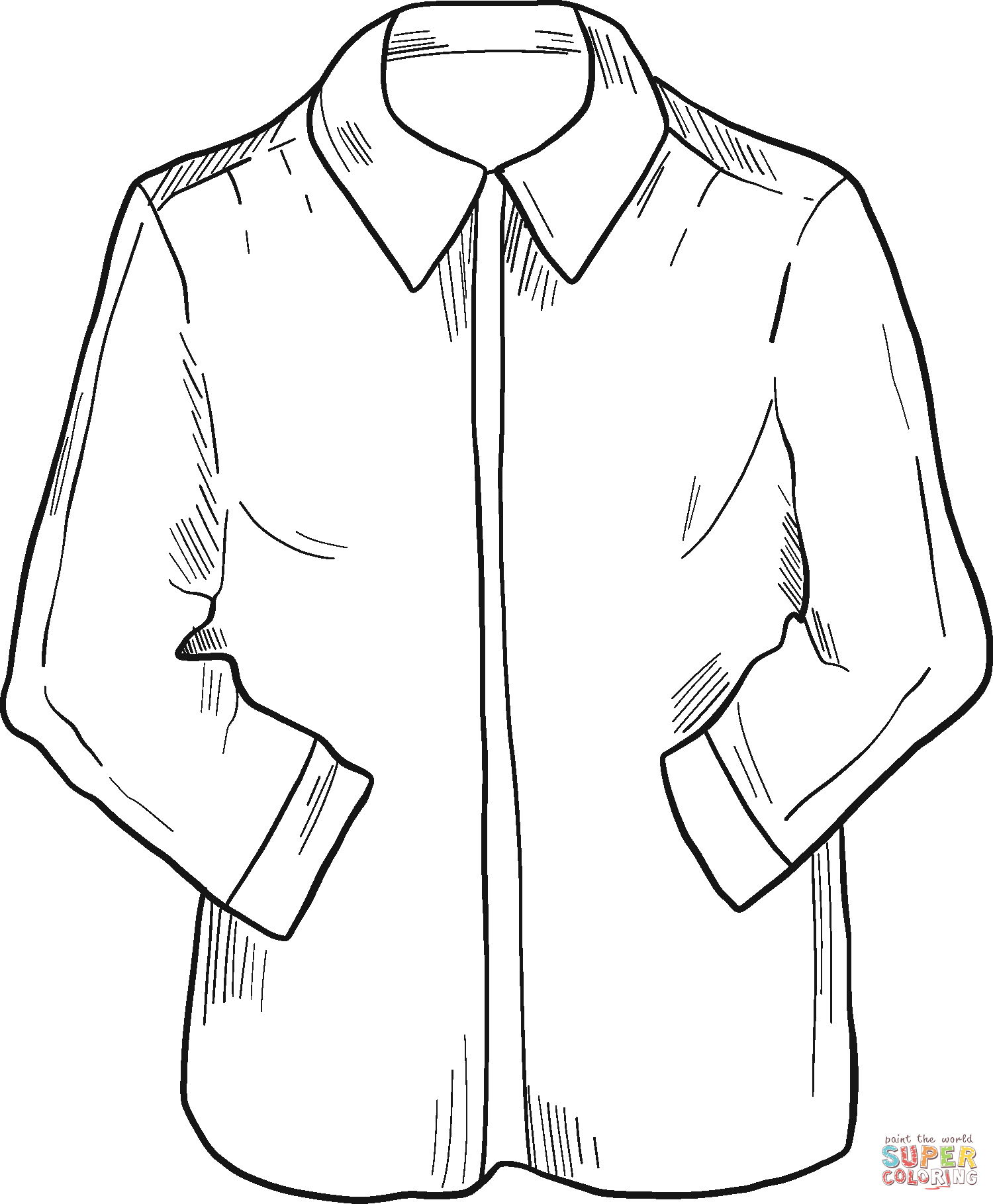 Shirt coloring page free printable coloring pages