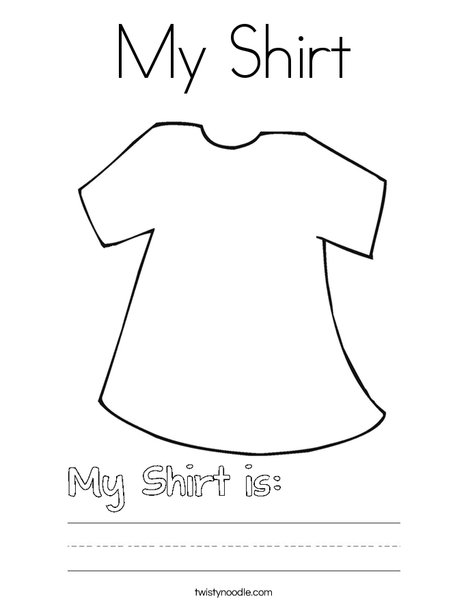 My shirt coloring page