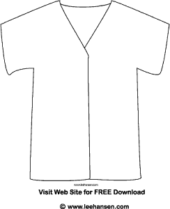 Baseball shirt team uniform coloring sheet