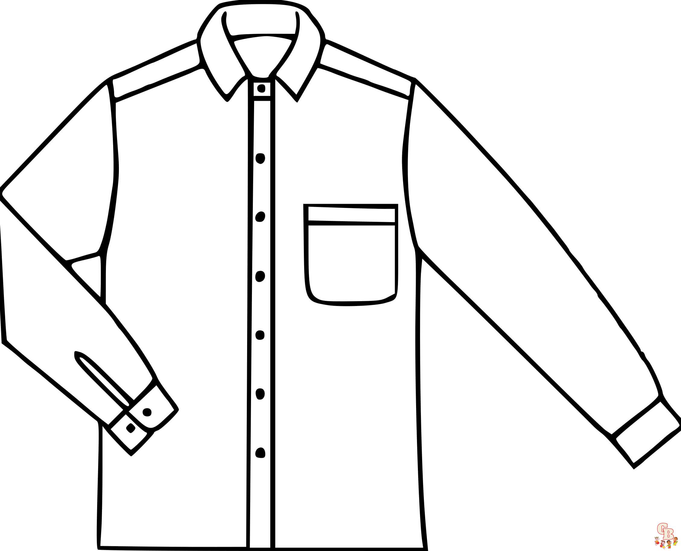 Printable shirt coloring pages free for kids and adults