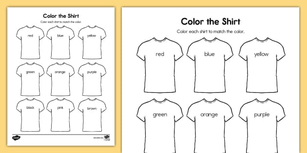 Color the shirt activity