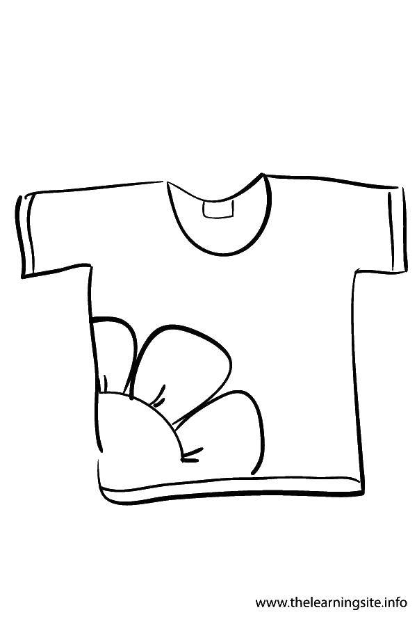 Online coloring pages coloring page t shirt with flower clothing download print coloring page