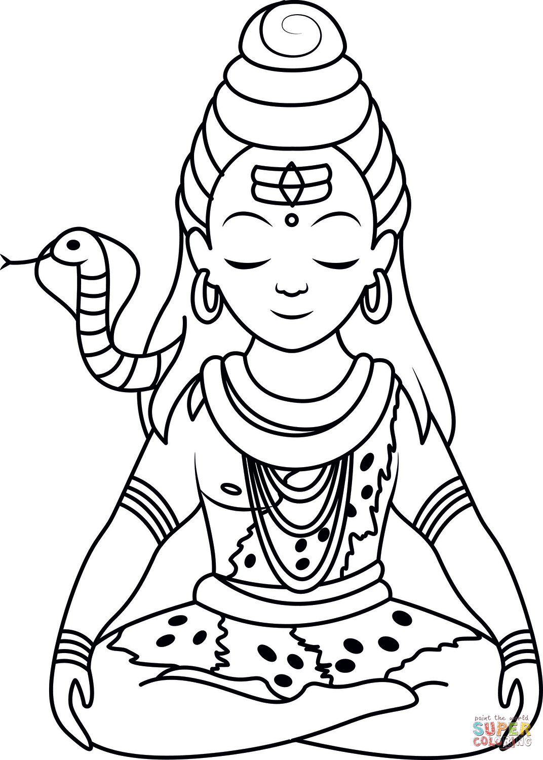 Cartoon shiva coloring page free printable coloring pages