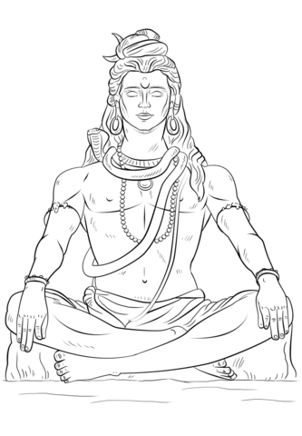 Lord shiva coloring page free printable coloring pages